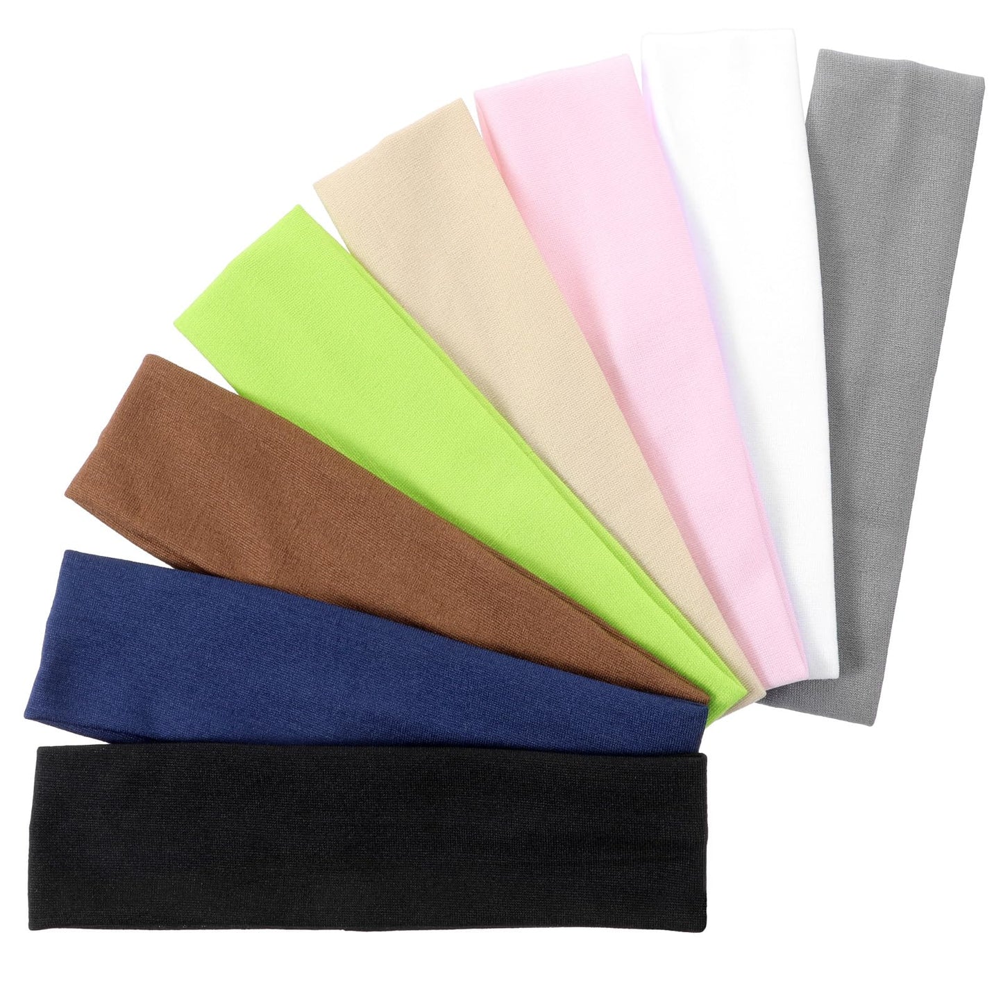 HJZHII 8PCS Headbands for Women, Fashion Hair Bands Non Slip Head Band Stretchy Sweat Hair Bands Workout Headbands Soft Fabric Sport Warp for Daily Life Workout ﻿