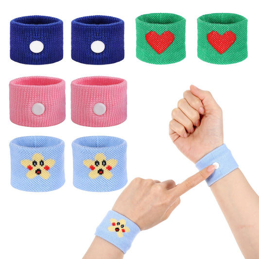 Amaxiu Motion Sickness Relief Bands, 8pcs Motion Travel Sickness Wristbands Natural Acupressure Nausea Relief Wristband for Pregnancy Morning Car Sea Flying Trip Dizziness Anxiety (Style C)