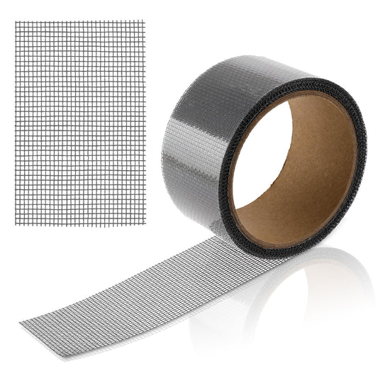 Andibro Self-Adhesive Window Screen Repair Tape, 60.9cm×457cm Screen Repair Patches Kit for Windows or Door Screen Strong Adhesive Fiberglass Screen Tape Repair Tool Waterproof Mesh Repair Tape(Grey)