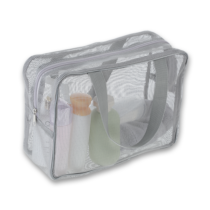 Molain Mesh Shower Caddy Mash Shower Bag Portable Mesh Toiletry Tote Gym Bag Organizer Tote for Gym College Dorm Room(Grey)