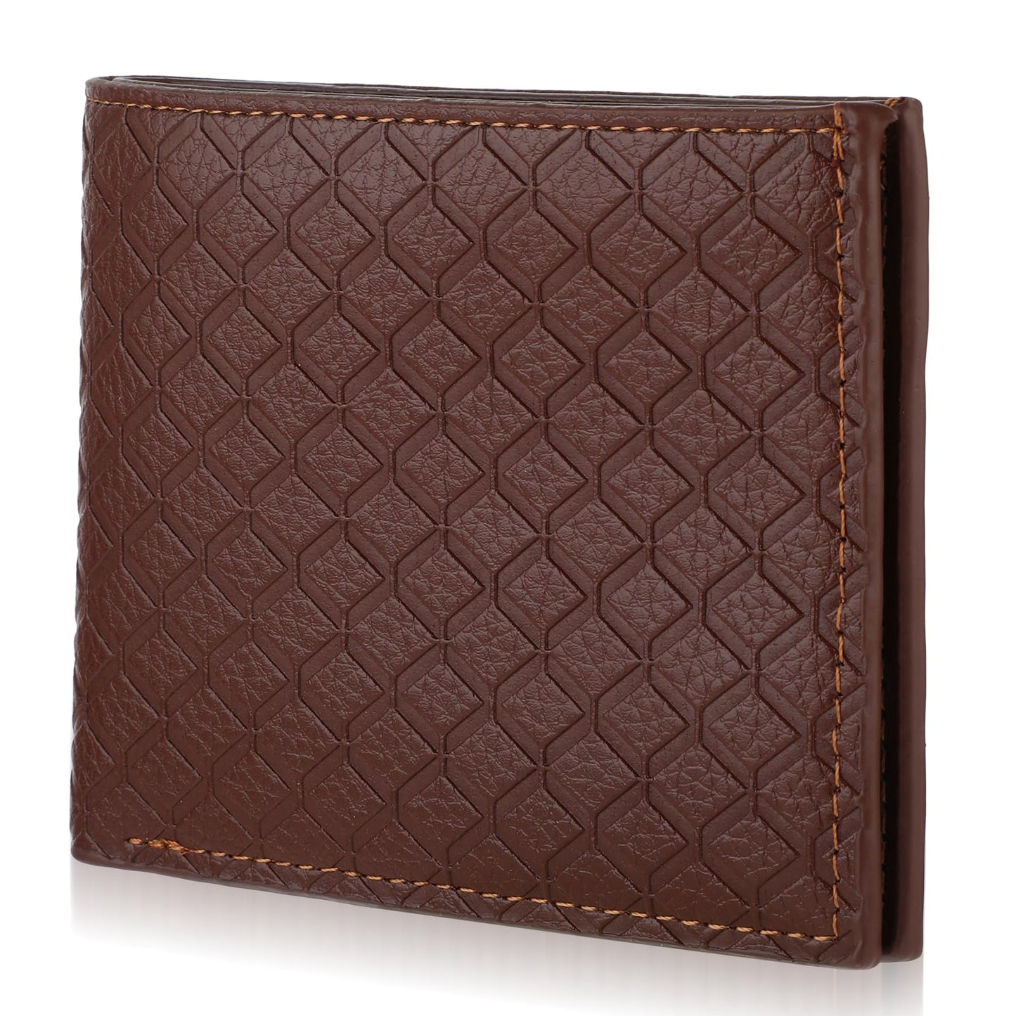 Molain Soft PU Wallet for Men, Men's Brown Genuine Leather Wallet Bifold Wallet Fashion Leather Credit Card Holder Portable Slim Wallet Large Capacity Wallet with ID Window Card Case