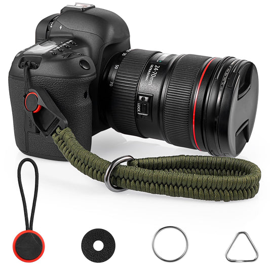 Andibro Quick Release Camera Wrist Strap Nylon Camera Hand Strap with Quick Connector Camera Strap for DSLR Mirrorless Camera(Green)