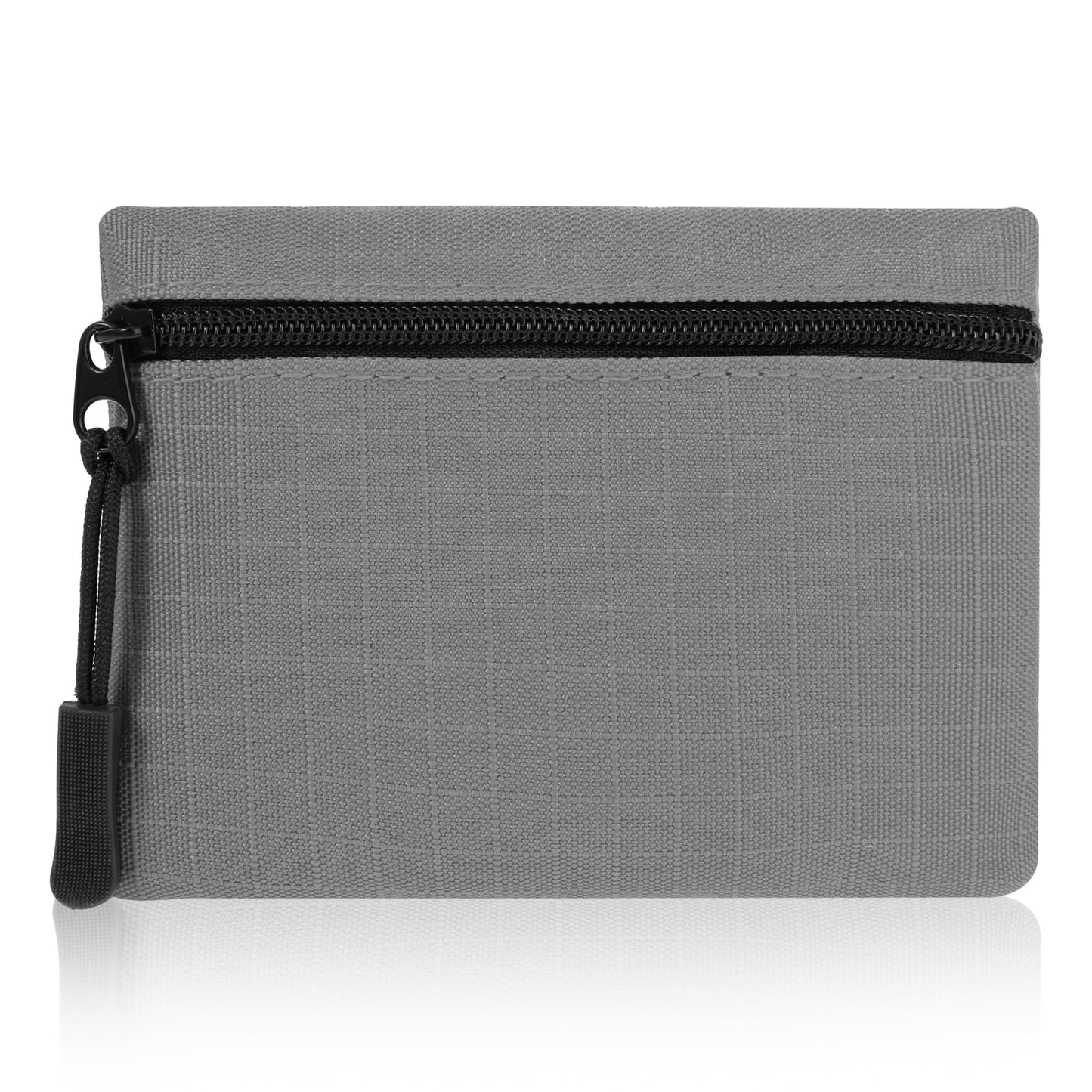 Andibro Mini Canvas Coin Purse, Small Change Pouch, Portable Change Purse with Zipper Coin Pouch Mini Change Bags for Women(Grey)