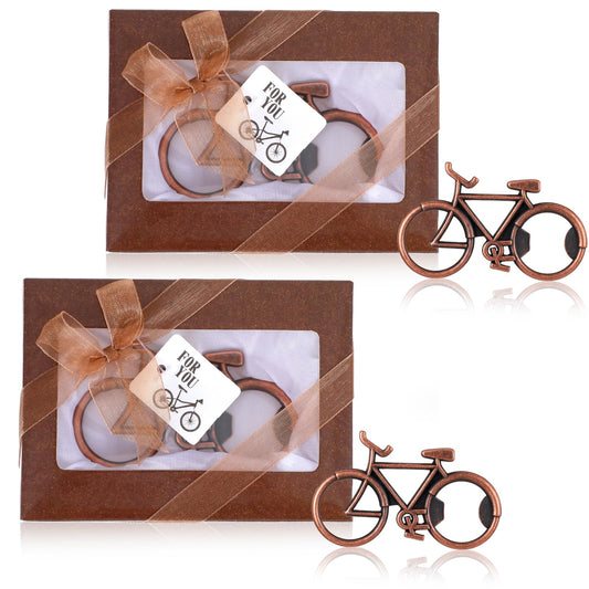 AOZUO 2 Pack Bike Bottle Opener, Cute Cycling Gifts Bicycle Bottle Opener Bicycle Decor for Bicycle Enthusiasts Bikers Cyclist Rider Him Husband Boyfriend Father Brother