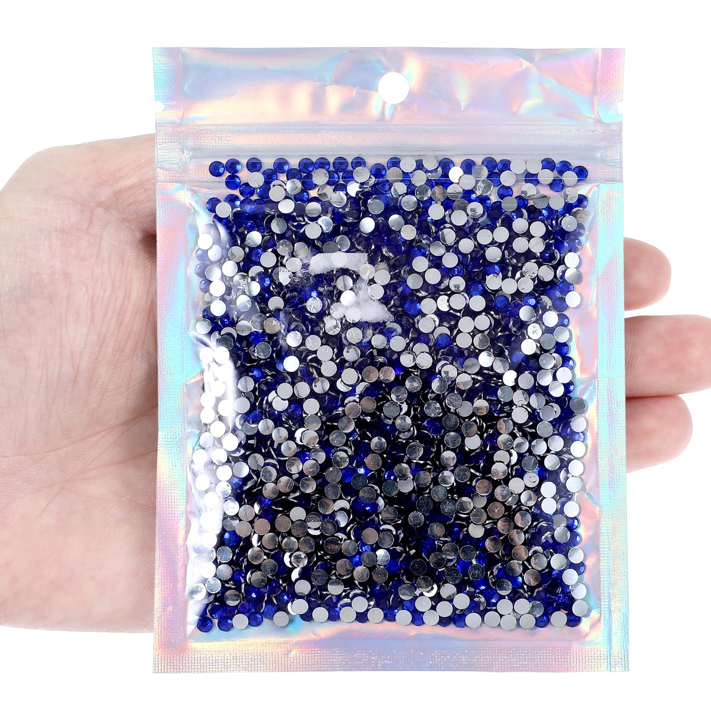 TIESOME 3000Pcs 4mm Resin Rhinestones, Glitter Sequins Embellishments Gemstones Hotfix Flatback Crystal Bling Diamonds for Nails, Clothing, Cups, Bottles, DIY Makeup Craft Decoration (Blue)