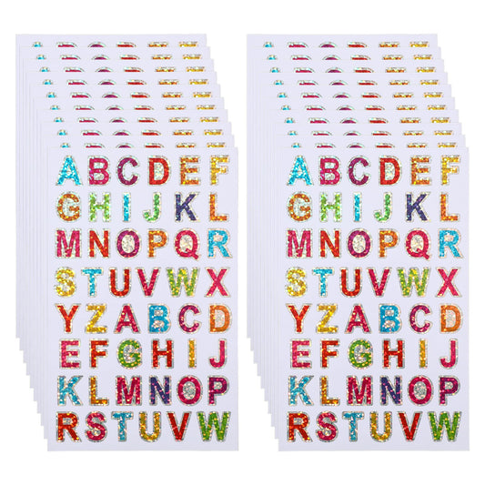 Bewudy 40 Pieces Alphabet Stickers, Colorful Letter Stickers, Self Adhesive Alphabet Stickers, Vinyl Letter Stickers Mailbox Numbers Labels DIY Crafts Art Making Decals for Classroom Decor (Letter,20)