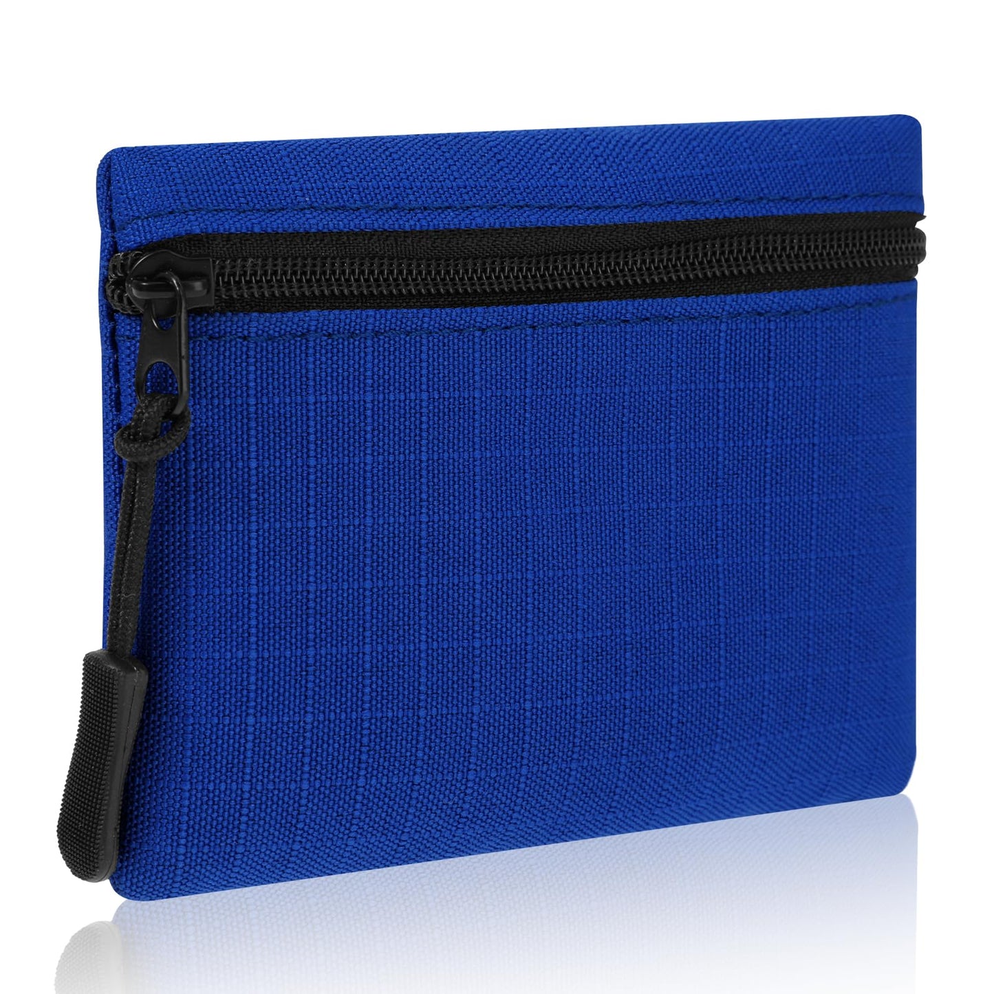 JIEYAO Small Canvas Coin Purse, Mini Change Pouches with Zipper, Portable Lipstick Storage Coin Pouch Mini Change Purse(Blue)