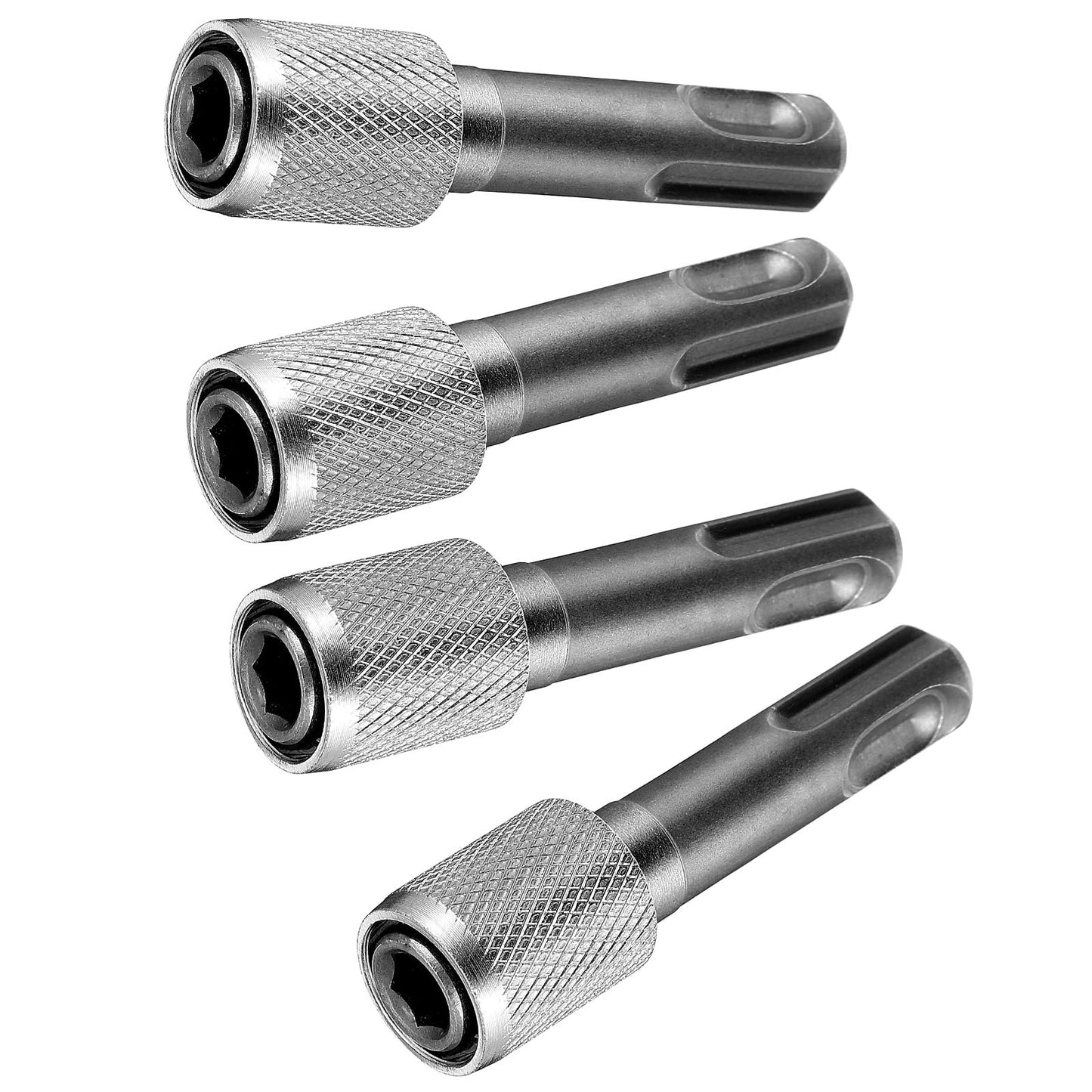 Yuanchu SDS Plus Adapter, 4 Pieces, 6.35 mm (1/4 inch), Drill Chuck Converter, Hex Shank, Bit Holder, Bit Holder, Bit Holder, Adapter for Earth Drill, Impact Drill, SDS Hammer Drill, Hammer Drill,