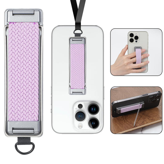 AOZUO Mobile Phone Holder, Mobile Phone Finger Holder, Phone Grip Holder, Back Mounted Mobile Phone Holder Straps, Multicoloured Telescopic Phone Handles, Portable Finger Strap Stand, Universal