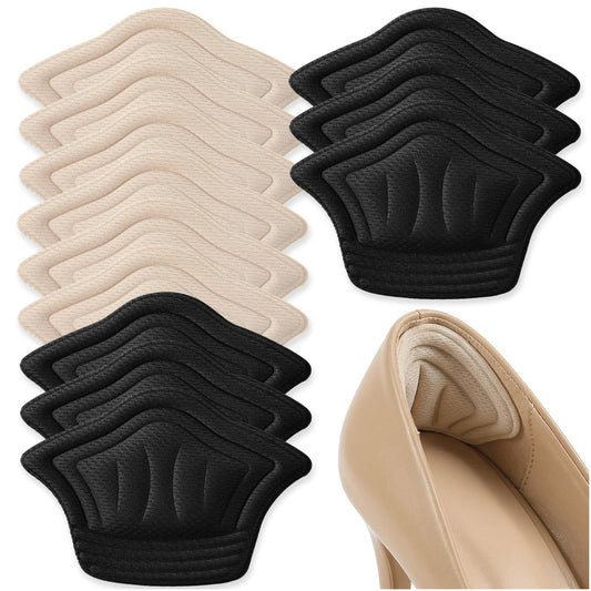 Amabro Heel Pads, 6 Pairs - Reusable Adhesive Heel Pads for Shoes, Heel Protectors, Heel Pads, Blister, Pain and Slip, Shoe Insoles