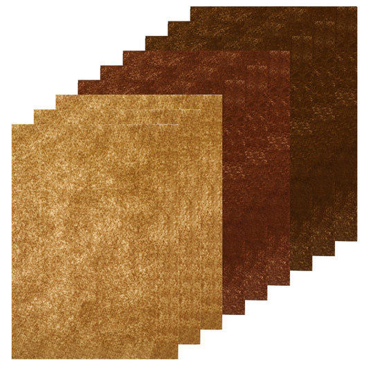 Giantree 9 Pcs Brown Felt Fabric Sheet for Crafts, 11.8" x 7.9" Soft Craft Felt Fabric Squares for Sewing Patchwork Decoration Embroidering Book DIY Craft Felt
