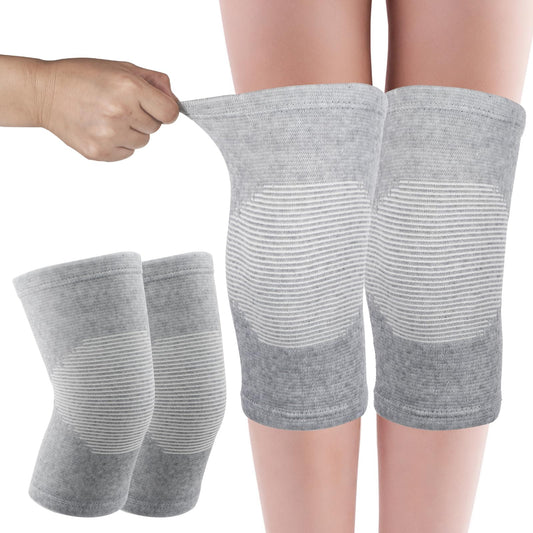 AOZUO Bamboo Knee Sleeve, Elastic Compression Knee Brace Breathable Knee Pads Leg Sleeves Thicken Thermal Knee Braces Relieve Knee Pain Knee Sleeves for Men Women Ski Cycling Dance Running