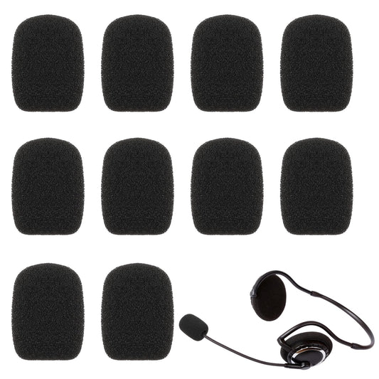 Molain 10/30Pcs Headset Microphone Covers Foam, Noise Reduction Lapel Headset Microphone Sponge Mini Cover Microphone Wind Protection Cover for Variety of Headset Microphone (10)