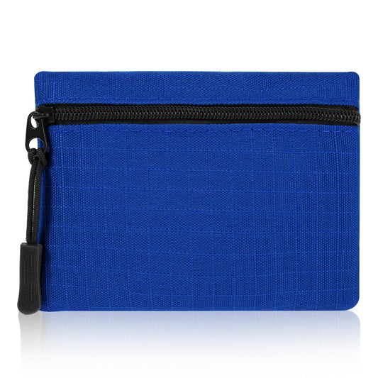 Andibro Mini Canvas Coin Purse, Small Change Pouch, Portable Change Purse with Zipper Coin Pouch Mini Change Bags for Women(Blue)