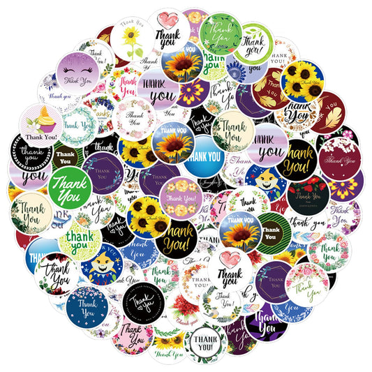 Amaxiu Thank You Stickers, 60 Pcs Thanks Decorations Sticker for Small Business Self-Adhesive Waterproof Thank You Labels for Party Favor Envelope Seals Sticker Gift Wrap
