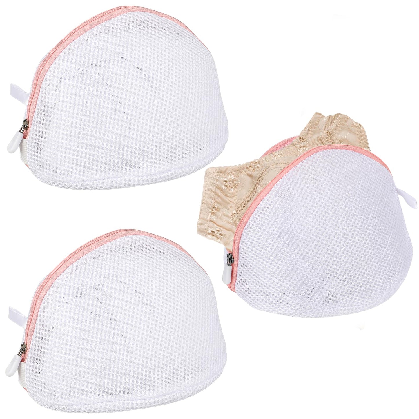 Giantree 3 Pcs Bra Washing Bags, Mesh Wash Bag for Bras with Zipper, Large Bra Washing Bags for Laundry, Bra Laundry Bags for Washing Machine Women Lingerie Bags Wash for Washing Delicates