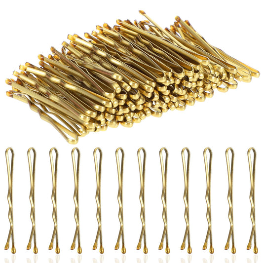 AOZUO Pack of 100 Mini Hair Pins, 3.5 cm Bobby Pins, Small Hair Clips, Hair Pins, Hair Accessories, Women's Wavy Metal Hair Clip for Women, Girls, Children, Buns, Long, Smooth