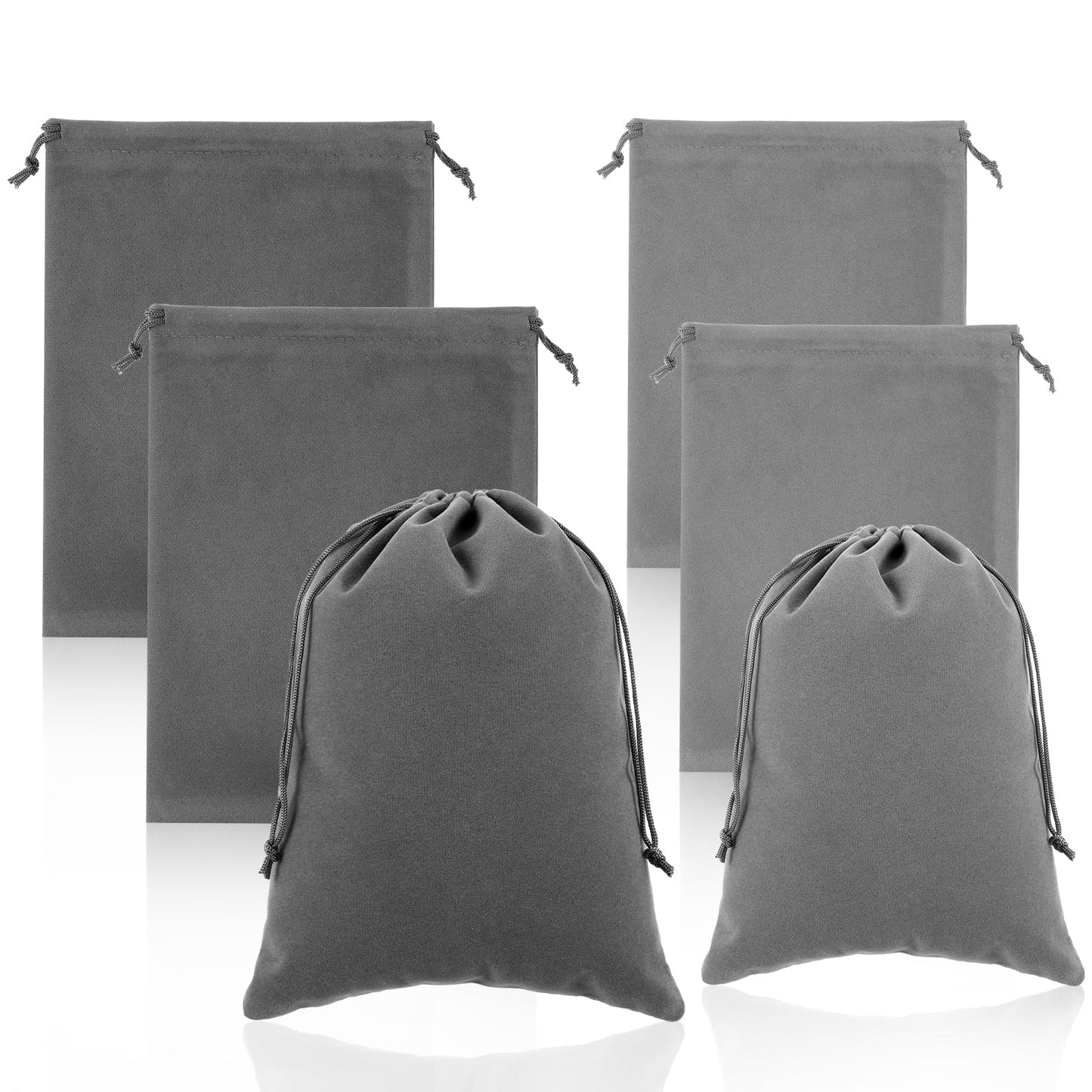 Yuanchu Pack of 6 Drawstring Storage Bag, 2 Sizes Microfibre Waterproof Dry Bag Drawstring Gift Bag Jewellery Bag for Keys Mobile Phones Camera Mobile Power Supply
