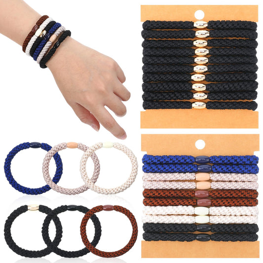 JJUNW Braided Beard Ties for Men, 20Pcs Mens Bracelet Braided HairTies, No Slip Beard Bands Hair Tie No Damage, Curly Thick Dense Long Hair Ties for Guys
