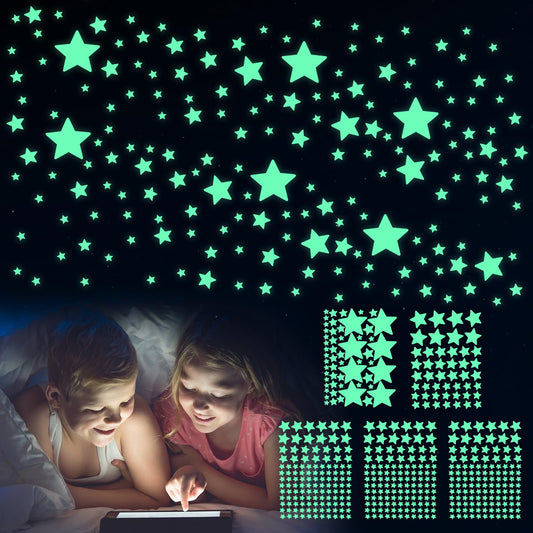 Giantree 469 Pcs Glow in The Dark Stars Wall Stickers, Glow in The Dark Stars for Ceiling Stars Glowing Wall Decals Decor Stickers Gift for Boys Girls Perfect for Kids Nursery Bedroom Living Room