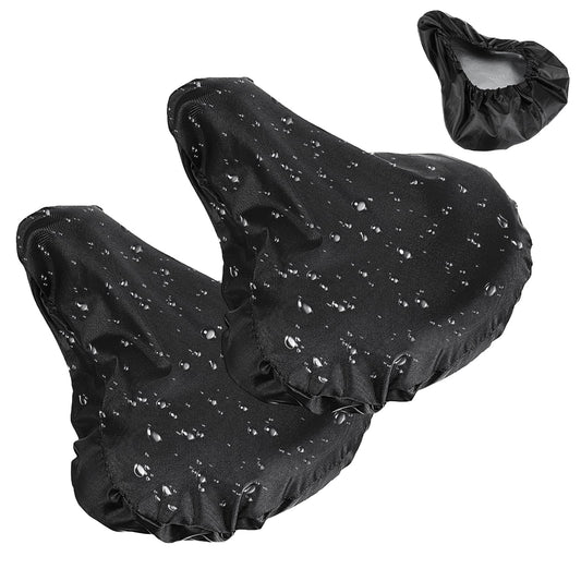 MBAIYO 2 Pcs Bike Seat Covers Waterproof, Bicycle Saddle Cover with Drawstring Rain Snow Dust Cover Washable Bicycle Cushion Seats Protector for Men Women City Mountain Road Biking