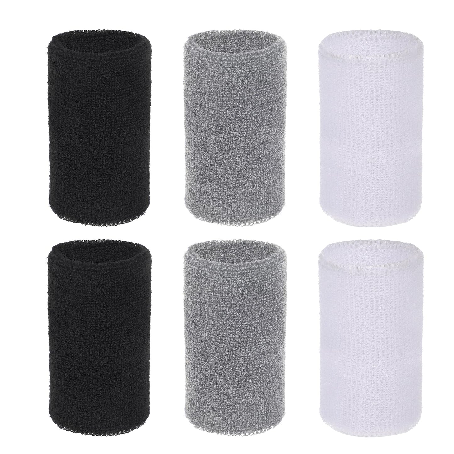 cobee 3 Pairs Wrist Sweat Bands, Breathable Sports Wrist Bands, Cotton Wrist Bands for Working Out, Gymnastics, Basketball, Tennis, and Football