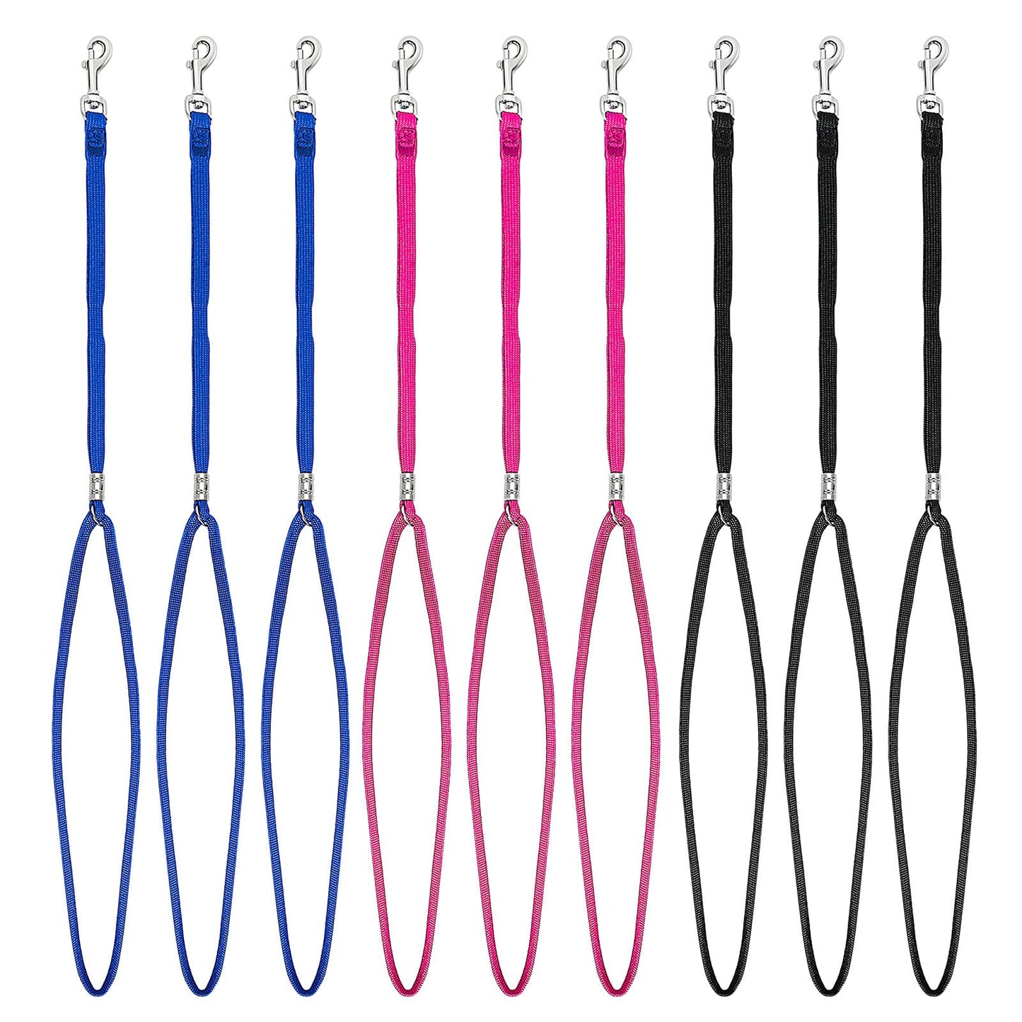 cobee Dog Grooming Loops Leash Pet Bathing Tether Straps Dog Cat Bathing Nylon Restraint Noose Harness Safety Rope Pet Grooming Table Bathtub supplies (9 Pieces)