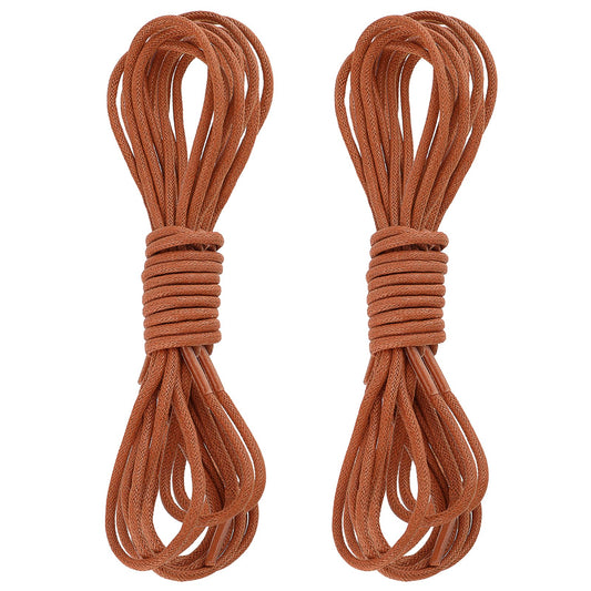 simarro 2 Pairs Waxed Round Shoe Laces, Work Boots Laces Heavy Duty Shoe Laces for Mens Dress Shoes, Thin 3mm Laces for Dress Casual Oxford Shoes(30" 80cm)