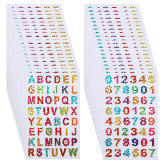 Bewudy 40 Pieces Alphabet Stickers, Colorful Letter Stickers, Self Adhesive Alphabet Stickers, Vinyl Letter Stickers Mailbox Numbers Labels DIY Crafts Art Making Decals for Classroom Decor (40)