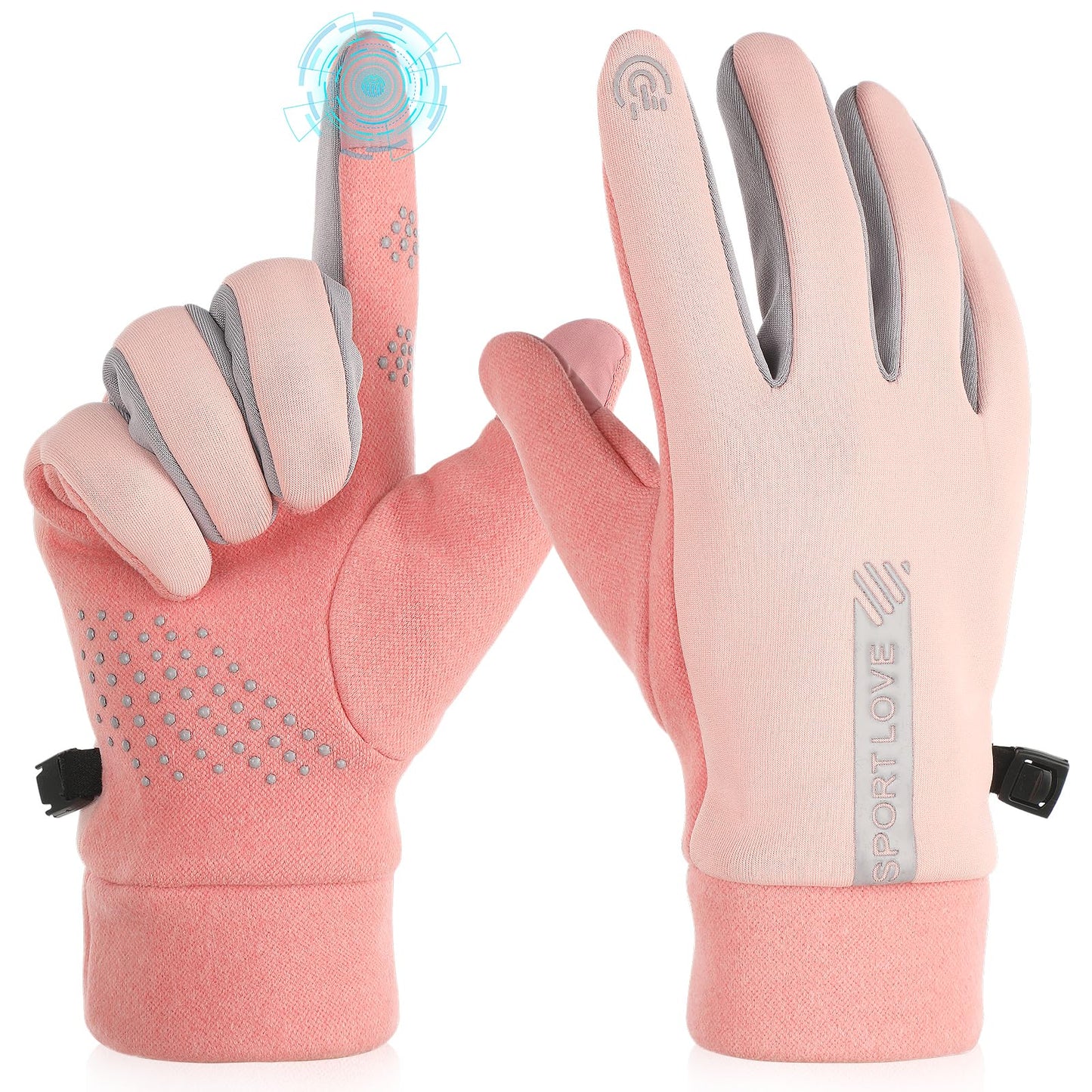 Amaxiu Touchscreen Warm Gloves for Women(Pink)