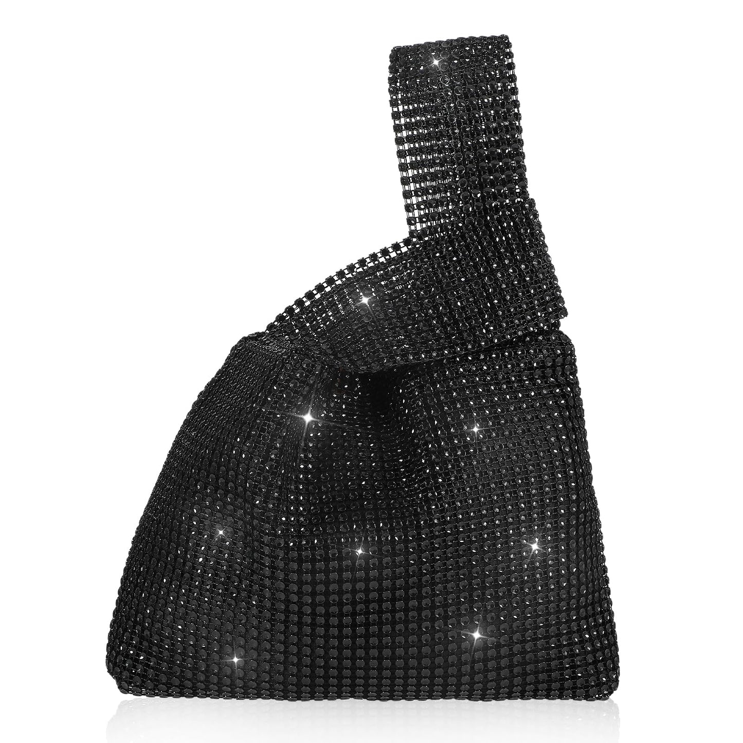 Giantree Evening Clutch Bag for Women, Rhinestone Purses Women's Evening Handbags, Sparkly Clutch Purs for Party Wedding Cocktail Prom Club (Black)