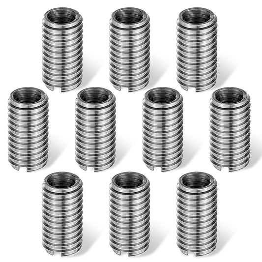JIYIN Thread Reducing Nuts, 10 Pcs M8 Male to M6 Female Thread Screw Sleeve Bolt Conversion Nuts 15mm, Thread Repairing Insert Nut Screw Reducers Thread Adapters Conversion Stainless Steel Fastener