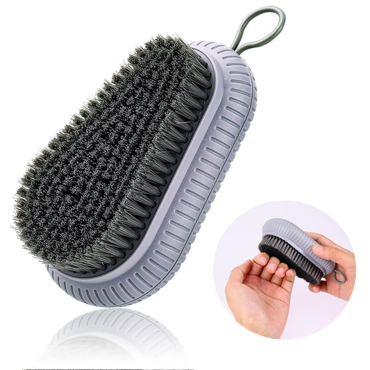 Amaxiu Nail Cleaning Up Brush for Fingernails, Nail Scrub Brush with Stiff Bristles Heavy Duty Nail Deep Cleaning Brush with Durable Stiff Bristles Fingernail Scrub Brush with Hanging Rope(Gray)