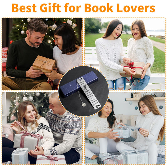 AOZUO Sunflower Bookmark Gifts for Women, Inspirational Bookmark Cute Metal Book Marks with Sunflower Chain Gift Box Book Accessories for Retirement Leaving Going Away Graduation Christmas Gifts