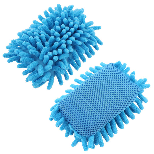 Molain 2 Pcs Washable Chalkboard Eraser,Whiteboard Eraser, Dry Eraser, Reusable Chalk Eraser for Chalk, Markers, Classroom, Home and Office School Supply (Blue)