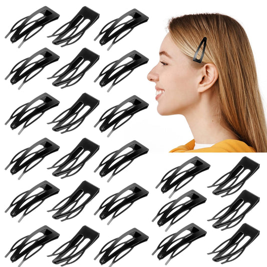 JIEYAO 24 Pcs Double Grip Hair Clips, Snap Hair Clips Retro Metal Hair Barrettes Women Hair Grips Hair Accessories for fine hair Salon Supplies Hair Making Hair Accessories