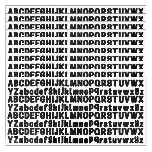 JIEYAO 2080 Pcs Small Letter Stickers, 10 Sheets 0.5 Inch Black Alphabet Stickers, Waterproof Vinyl Letter Decals Mailbox Letter Labels Self Adhesive Scrapbook Letter Sticker for Water Bottles Phone