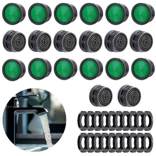 AOZUO 20 Pcs Faucet Perlators, Perlator Water Saving Water Saving Water Saving Water Tap for Water Tap Sieve Insert Cache Aerator Water Saving