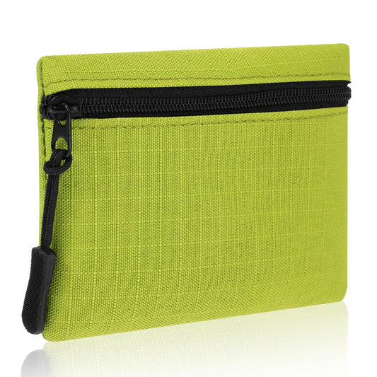JIEYAO Small Canvas Coin Purse, Mini Change Pouches with Zipper, Portable Lipstick Storage Coin Pouch Mini Change Purse(Green)