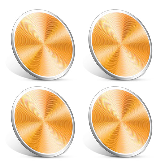Giantree Mount Metal Plates for Magnetic Car Mount, 4 Pack Replacement Round Patch of Magnetic Cell Phone Mount Universal Circular Metal Disc with Strong Adhesive Sticker for Mobile Phone(Gold)