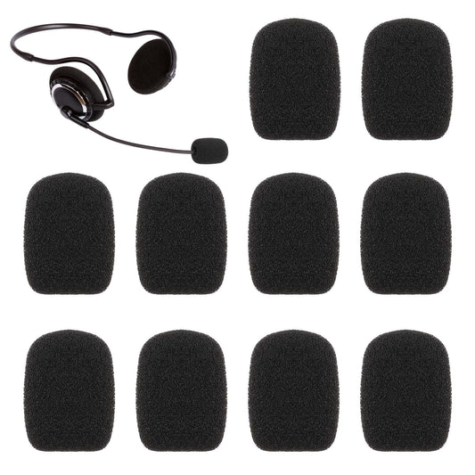 Bewudy Headset Microphone Covers Foam, 10 Pcs Lapel Noise Reduction Microphone Windscreen Sponge Foam Mini Handheld Mic Cover for Variety of Headset Microphone