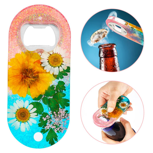Amaxiu Bottle Openers, Vintage Floral Flower Resin Plants Beer Bottle Openers Heavy Duty Funny Flat Bottle Cap Opener for Home Kitchen Bar Restaurant Party Holiday Christmas Gifts(Style A)