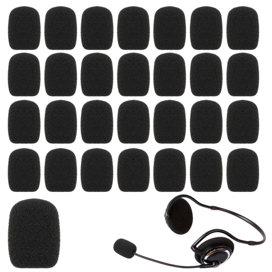 Molain 10/30Pcs Headset Microphone Covers Foam, Noise Reduction Lapel Headset Microphone Sponge Mini Cover Microphone Wind Protection Cover for Variety of Headset Microphone (30)