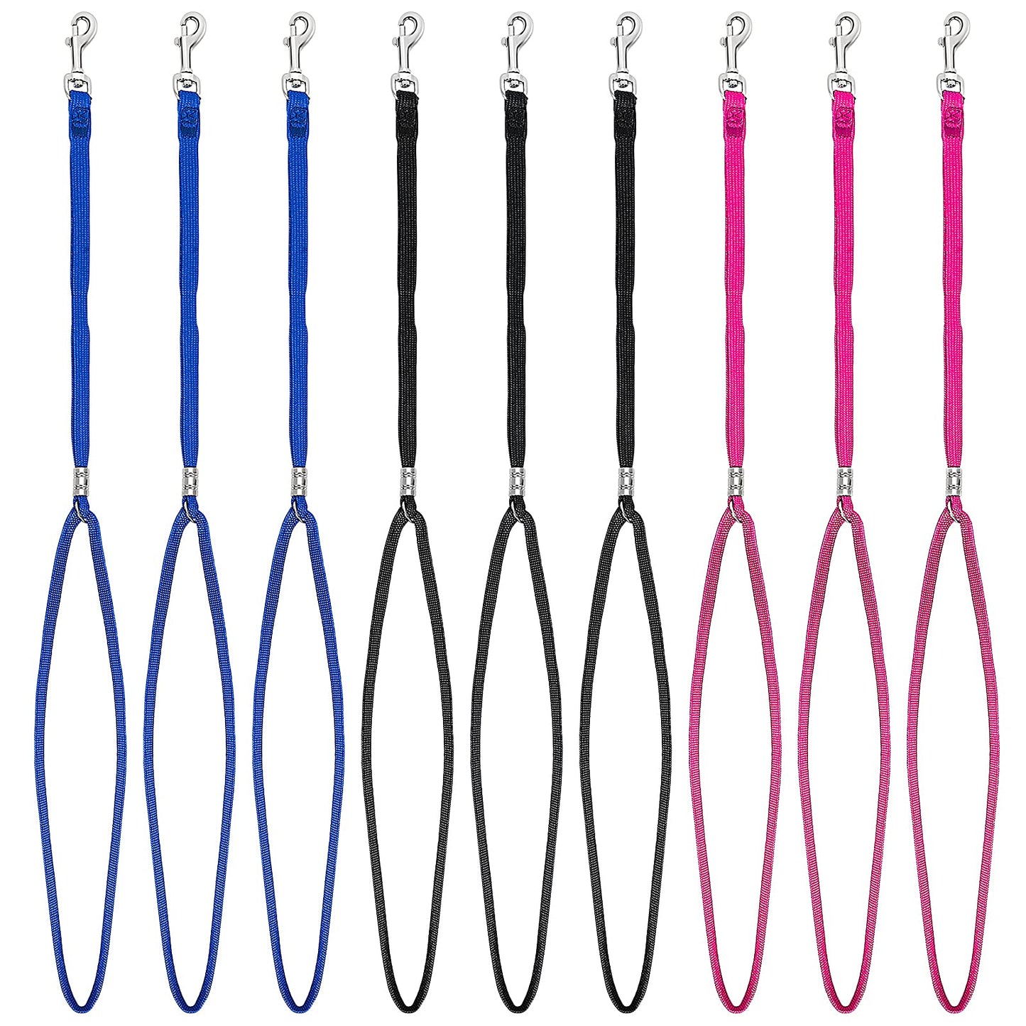 Molain 9 Pieces Pet Dog Grooming Loops Leash Pet Bathing Tether Straps Dog Cat Bathing Nylon Restraint Noose Harness Safety Rope Pet Grooming Table Bathtub supplies