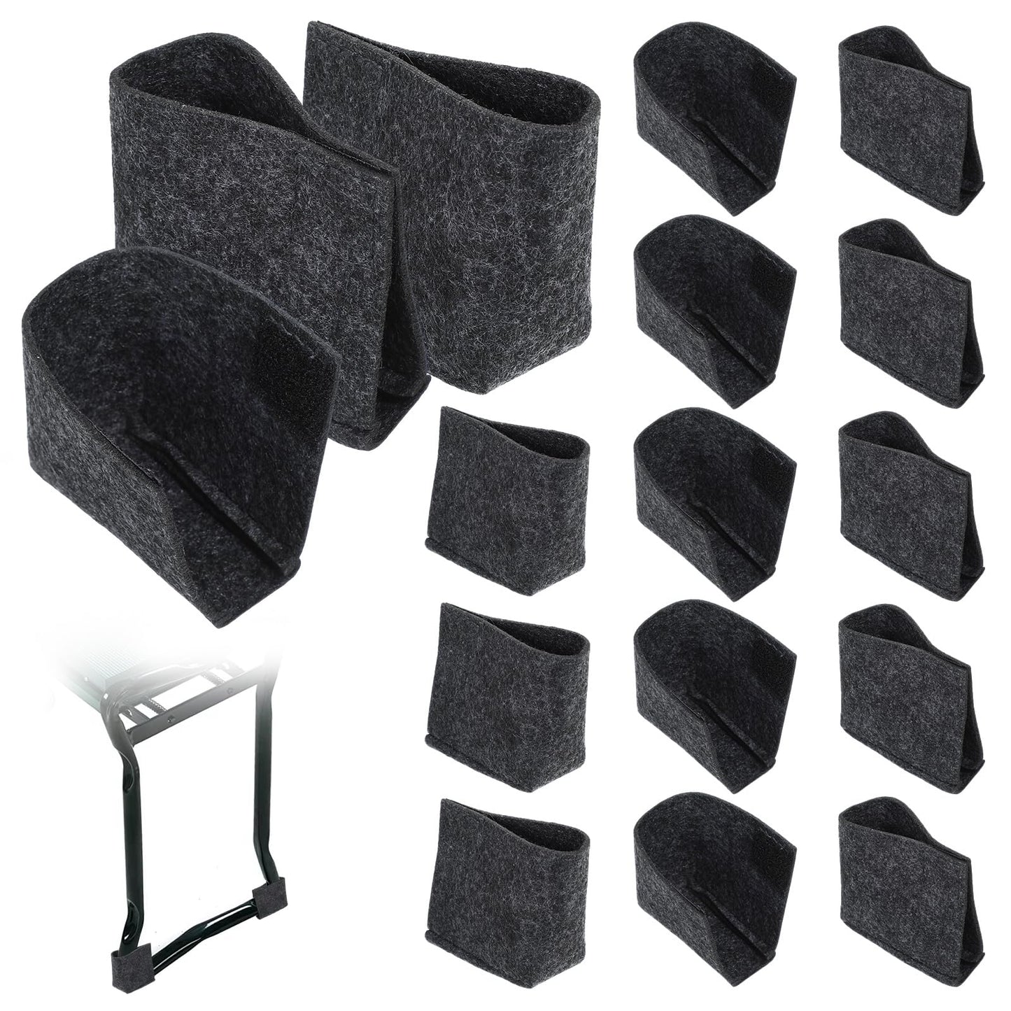 WJIAAA Floor Protectors Beer Tent Set Felt, Pack of 16 Protection Beer Bench Feet Protectors 3.5 x 6 x 6 cm Table Leg Protectors Beer Bench Floor Protector Felt for Party Garden Tables Chairs