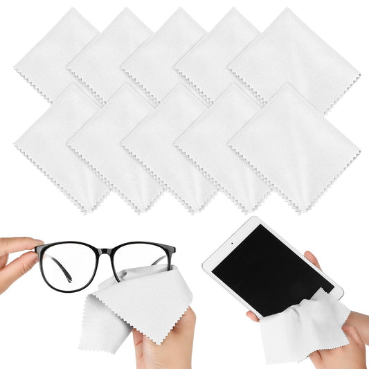 Andibro 10 Pcs Microfibre Glasses Cleaning Cloths, Soft Glasses Cleaner Cloth Lens Cleaning Cloth Reusable Eyeglasses Cleaning Tool for Camera Lens Cell Phone Screens Cleaner Accessories(Grey)