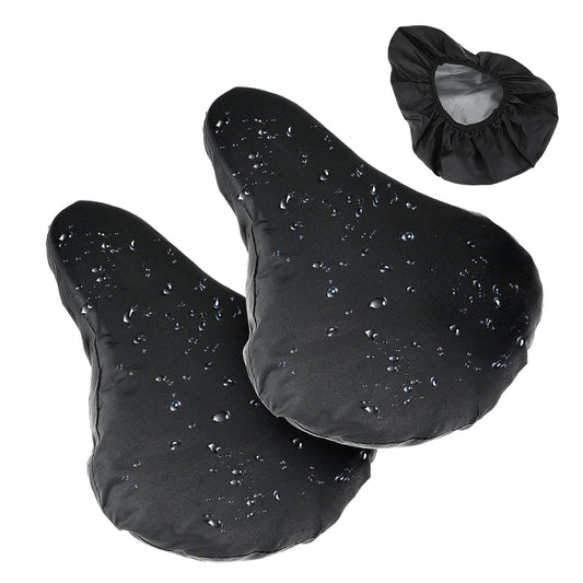 TIESOME 2 Pcs Waterproof Bike Seat Cover, Bicycle Seat Cover Rain, Bike Cushion Seat Protector with Drawstring Washable Bike Saddle Cover Bike Rain Cover Accessories for Women Men City/Mountain