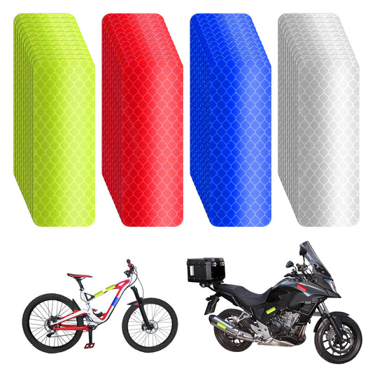 Giantree 40 PCS Reflective Stickers, Warning Reflective Stickers, Safety Night Visibility Adhesive Waterproof Reflectives Tape Sticker for Vehicle Motorcycle Bicycle, 1.18 x 3.14 Inch