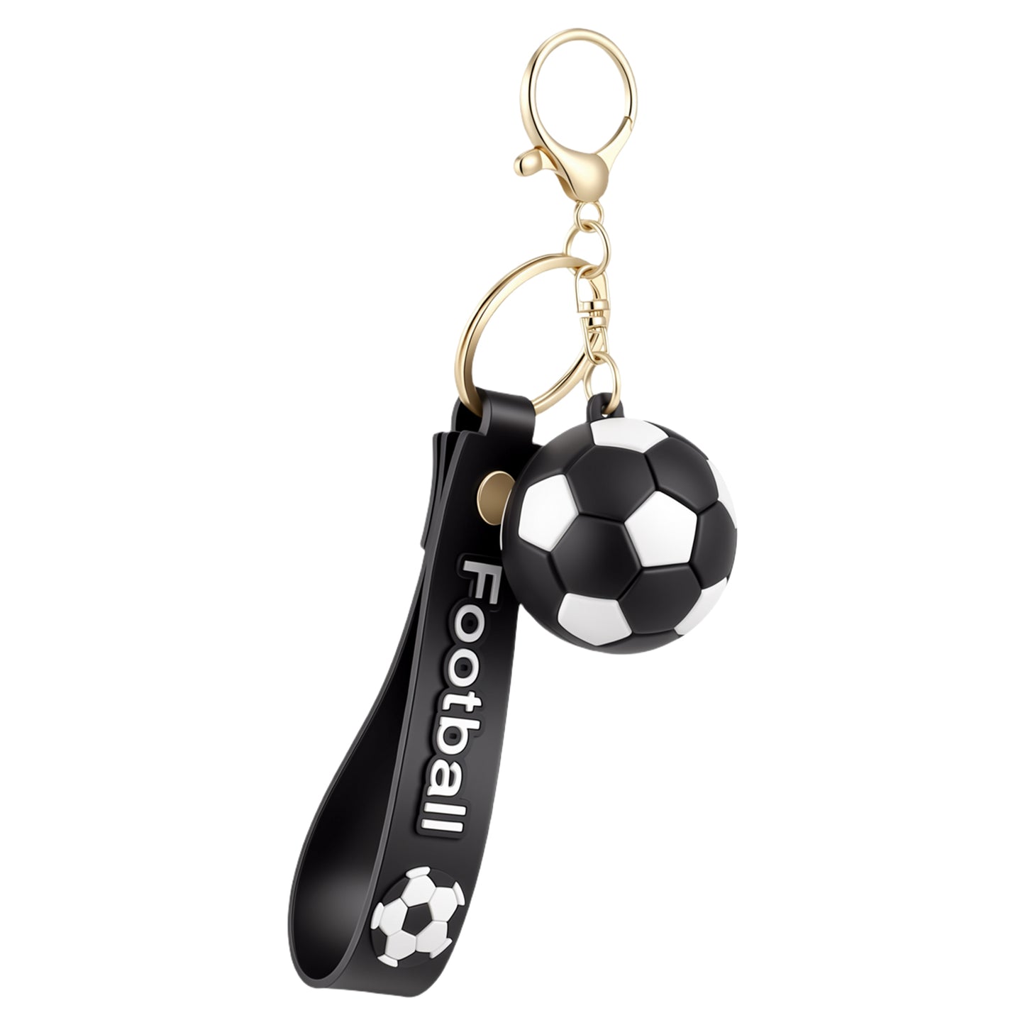 GEEHUA Football Keyrings, Silicone Football Key Rings Soccer Keychain Backpacks Charm Soccer Gifts for Men Women FootballFan Party Favors Reward