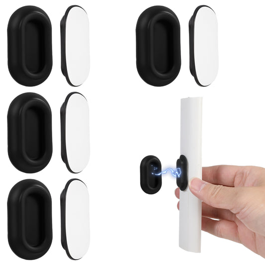 Giantree 4Pcs Remote Control Holder, Magnetic Remote Control Holder, Remote Holder Wall Mount, Hole Free Remote Control Organizers Storage for TV, Fan, and Air Conditioner Wall Holder(Black)